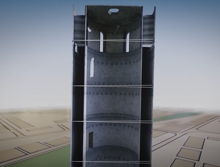 Giovanni di Simone imposta l'altezza asimmetrica delle cornici per compensare la pendenza